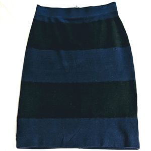 NWOT Gap Dark Blue and Black Striped Pencil Skirt